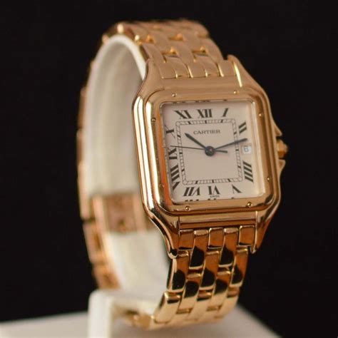 cartier panthere gold watch price|cartier panthere men's watch gold.